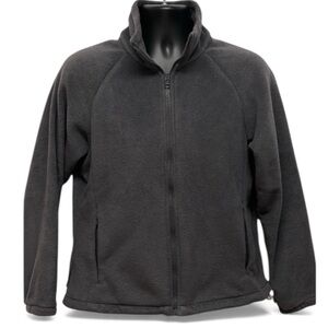Columbia Women’s Full Zip Fleece Jacket Charcoal Gray Size M Core Interchange